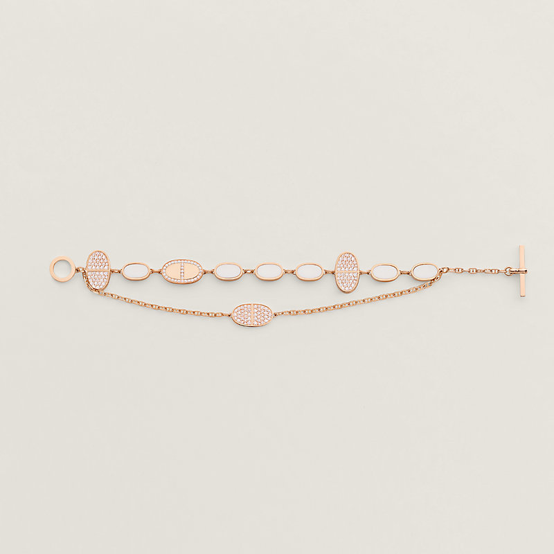 Chaine d'ancre Verso bracelet, large model - Rose gold